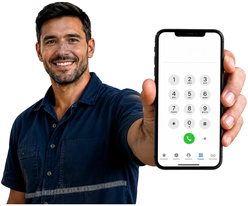 Our plumber taking a booking call for Blacktown