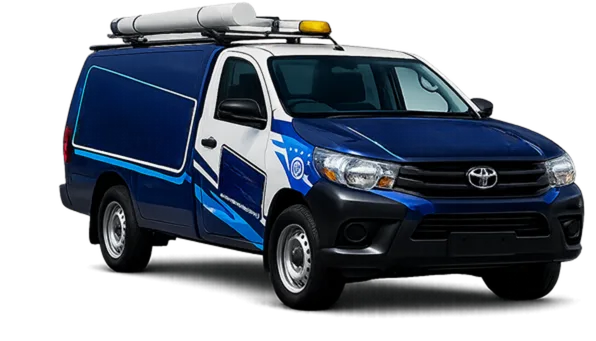 Our drain service van out on a Blacktown job