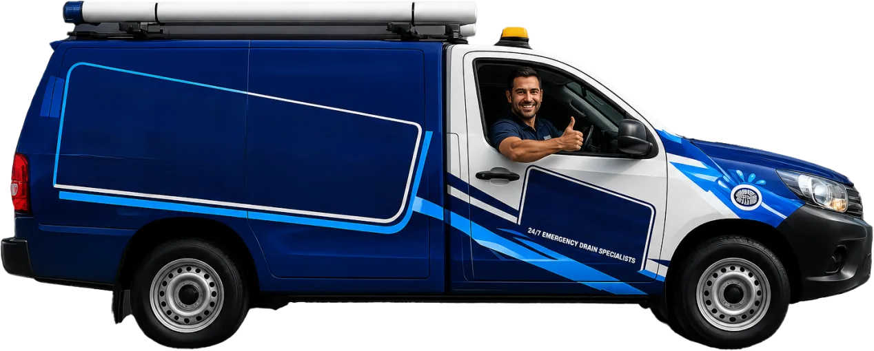 Our drain service van out on a Blacktown job