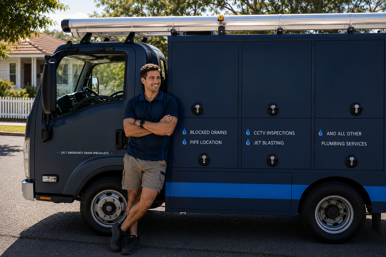 Plumber with Blacktown Blocked Drains van
